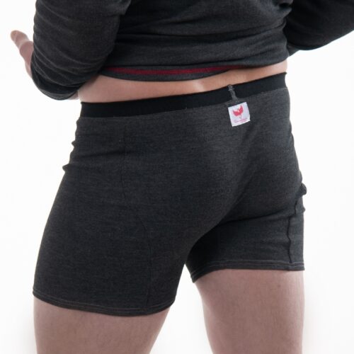 Man wearing Seraphina Safety's Men's Flame Resistant FR Tech™ Essentials Active Boxer Brief